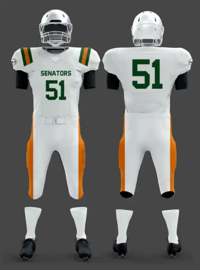 Custom American football jersey and pants set