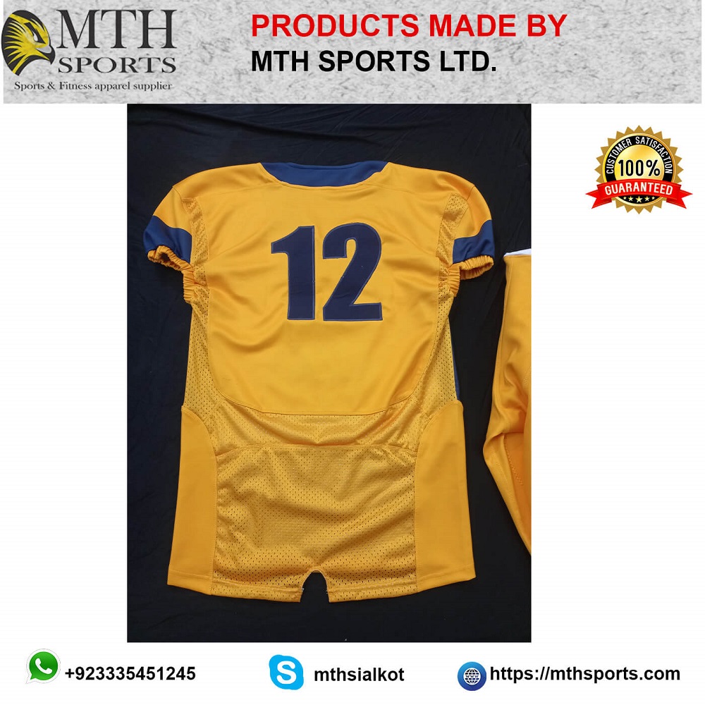 Football jersey with sponsor logos and team customization