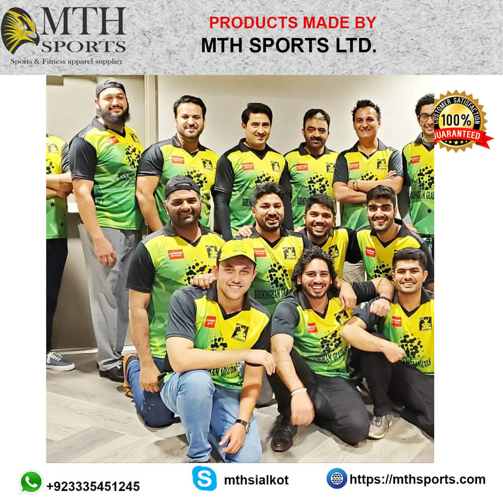Custom cricket team uniform with full sublimation printing